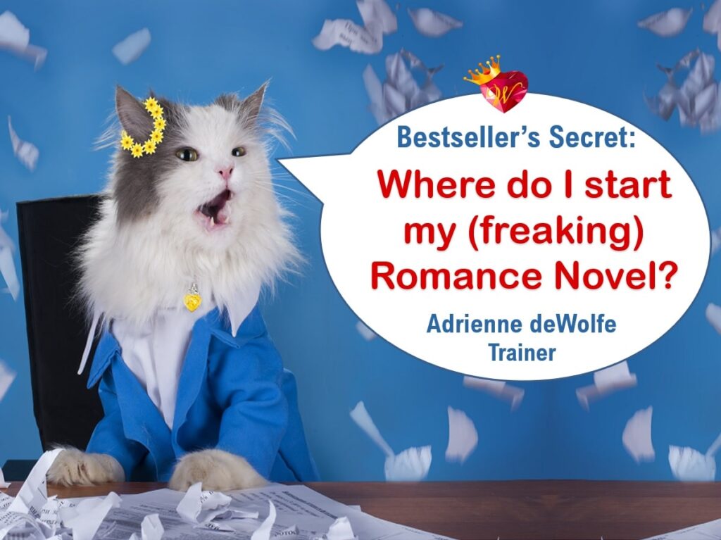 Write Romance Novels writing classes online, plus private coaching from #1 bestselling author, Adrienne deWolfe. Learn to write Romance heroes, heroines, and other characters. Discover the secret plotting formula to write Romance novels step-by-step. Package pricing and discounts available.